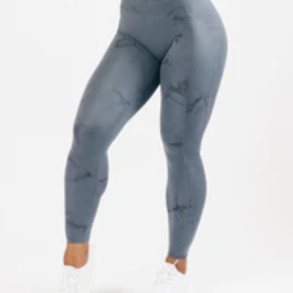 * SET* ALPHALETE Alphalux Force Leggings and matching Asymmetrical Bra - Picture 2 of 5